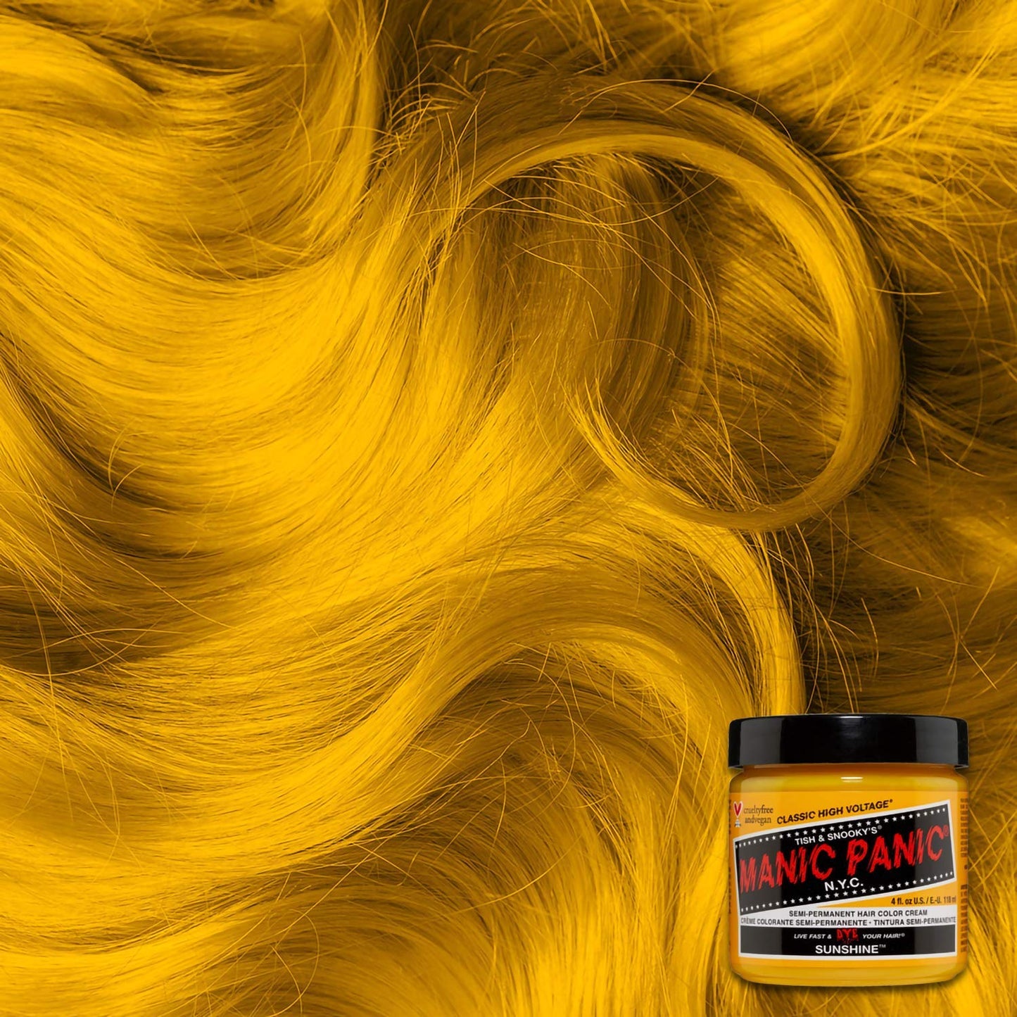 Semi-permanent Hair Color Cream, Sunshine, 118 ml (2er Pack)