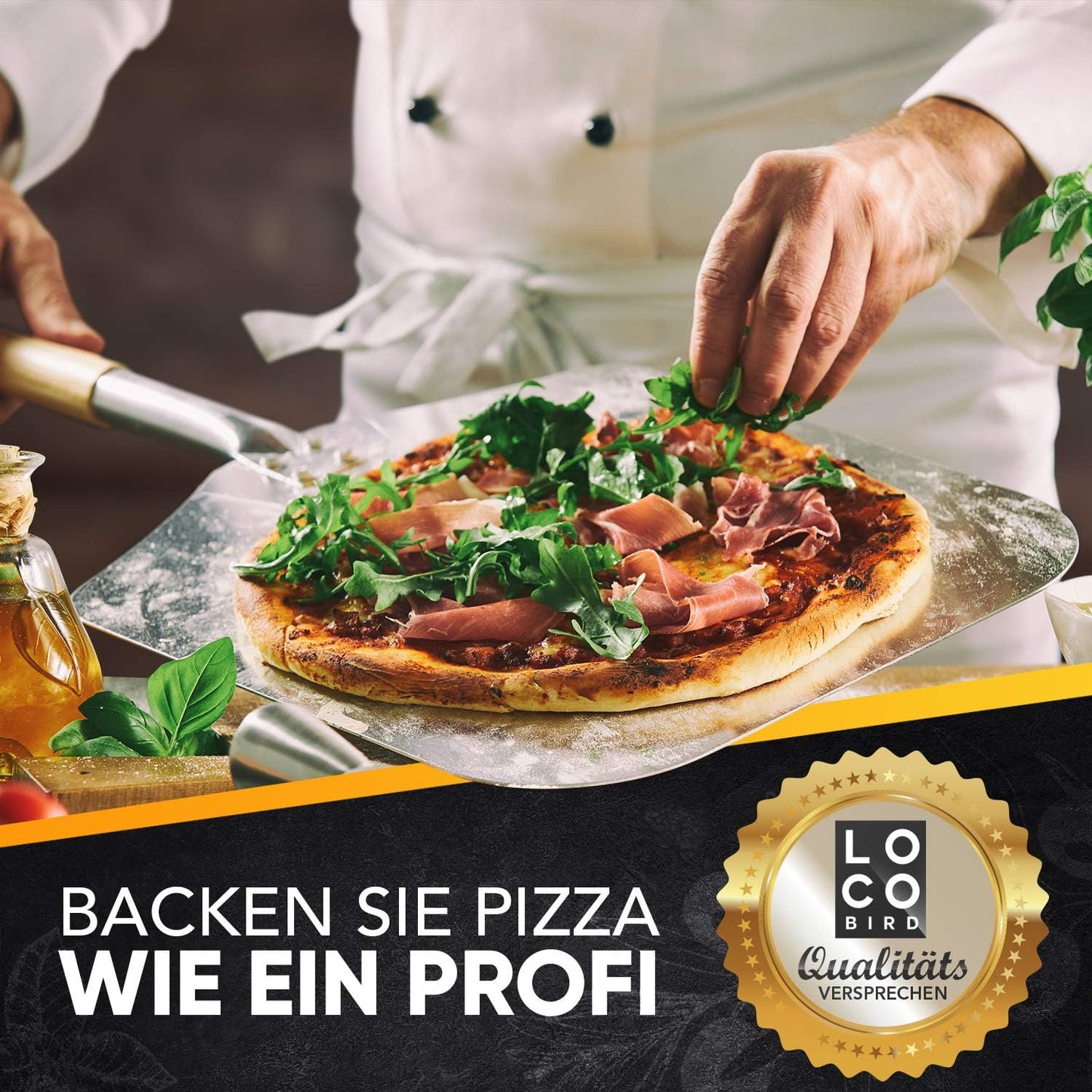 3-teiliges Pizzastein-Set für Ofen & Grill, 38 x 30 x 1.5 cm