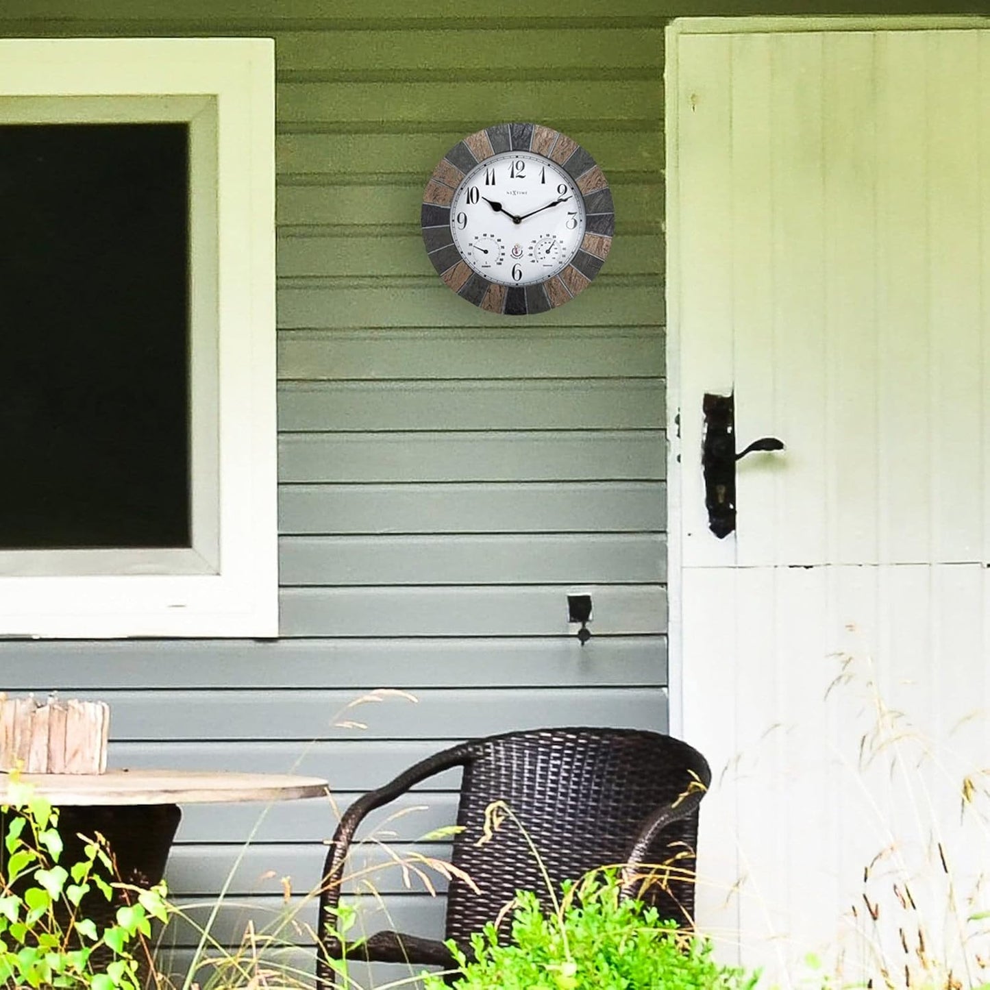 4311 Wanduhr Aster mit Wetterstation