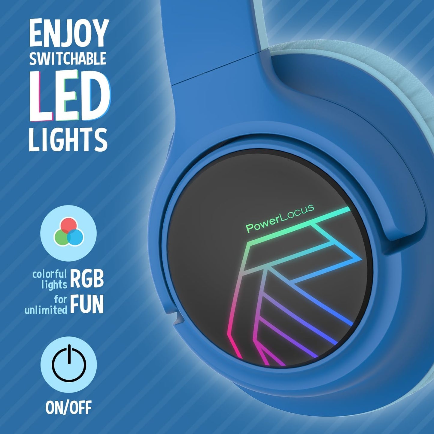 Bobo Bluetooth-Kopfhörer für Kinder, Blau/Schwarz