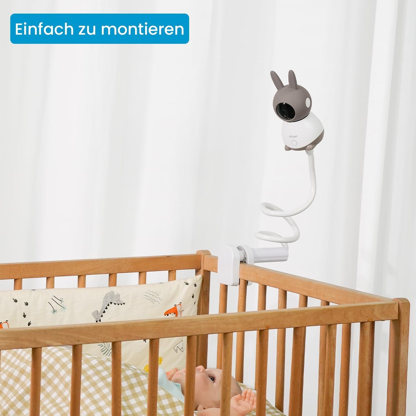 Flexible Babykamera-Halterung für Kinderbetten