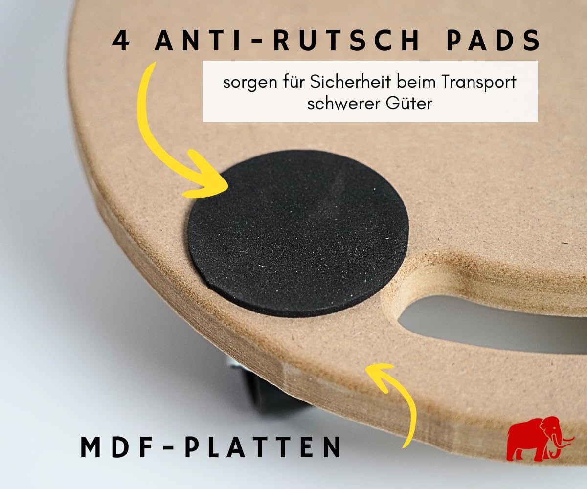 Profi Transportroller Hercules, 2er-Set, 2 Stück Mdf-platte