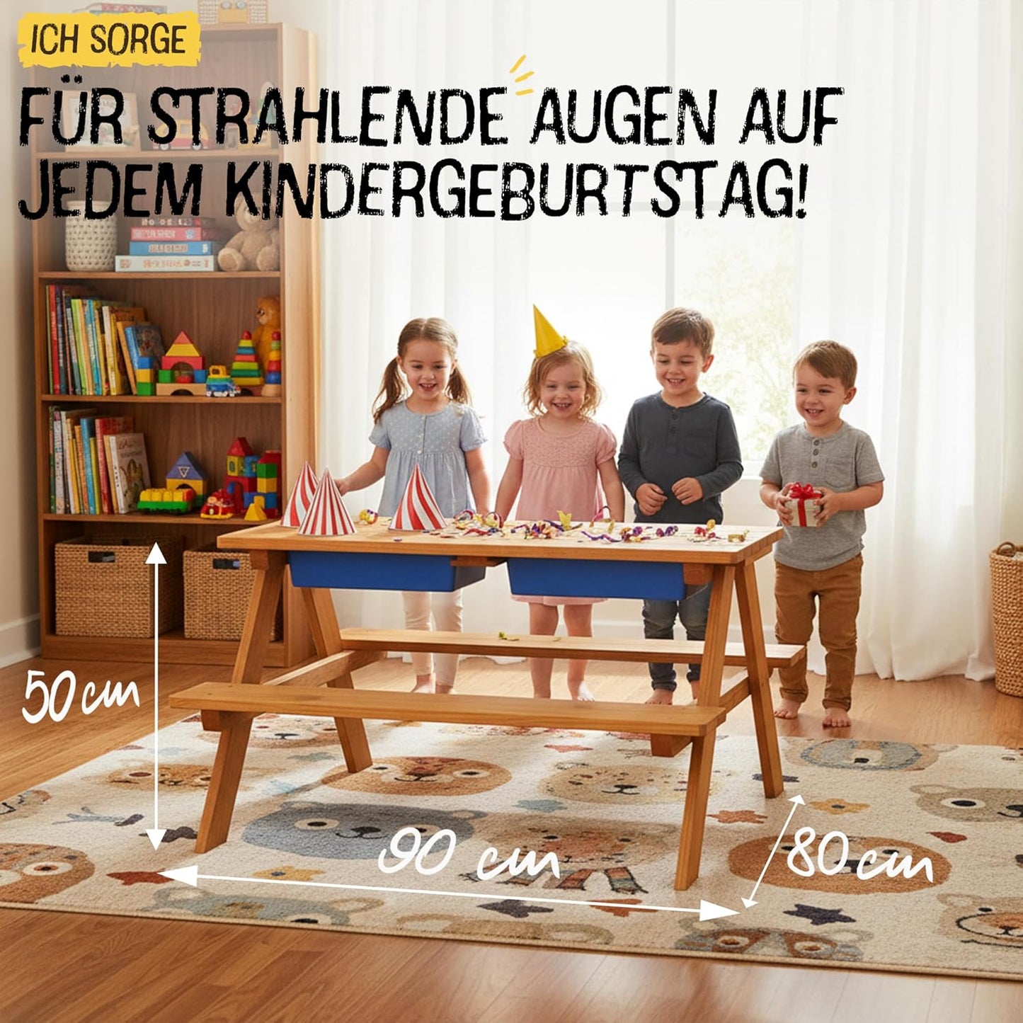 2in1 Kindersitzgruppe mit Matschtisch