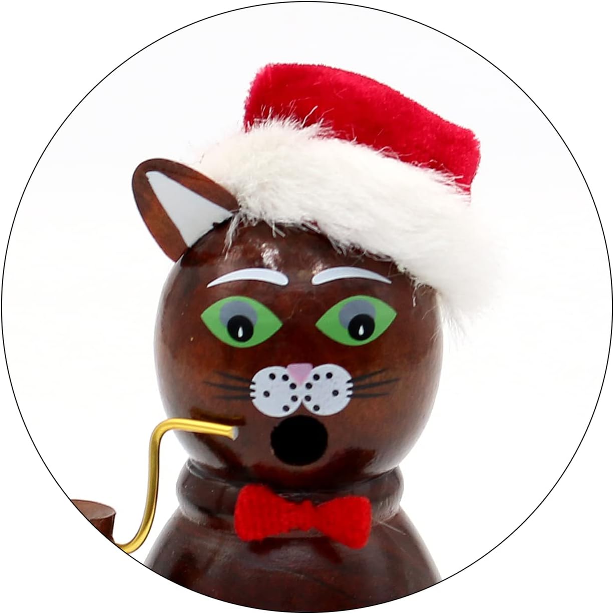 Räucherfigur 'Weihnachtskatze', Schwarze Katze