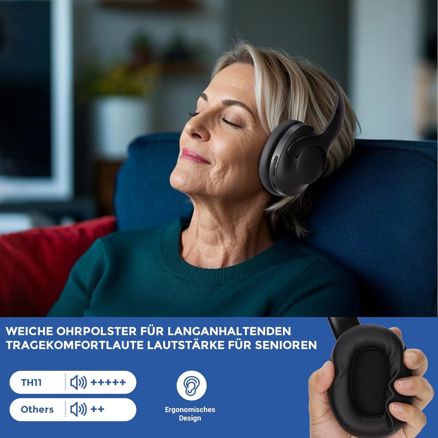 Kabellose TV-Kopfhörer TH11