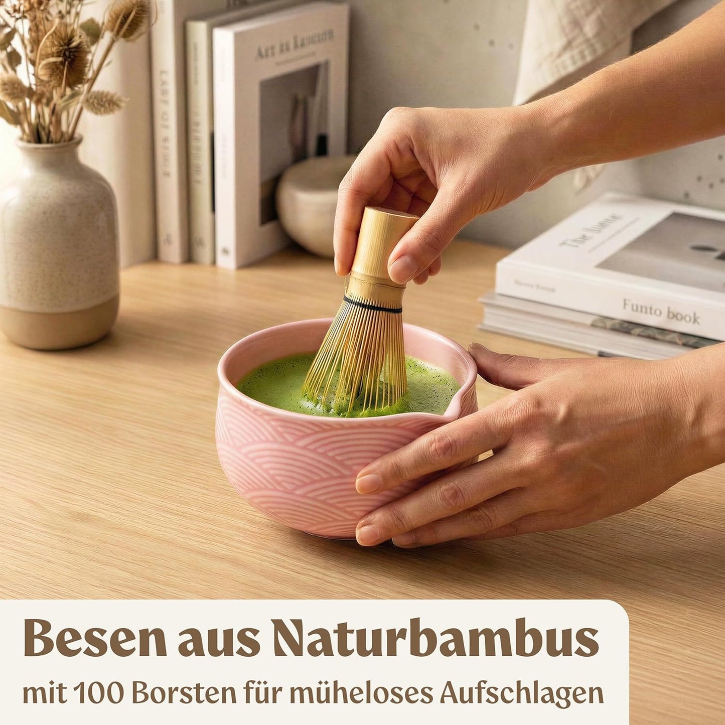 7-teiliges Matcha-Teeset, Pink