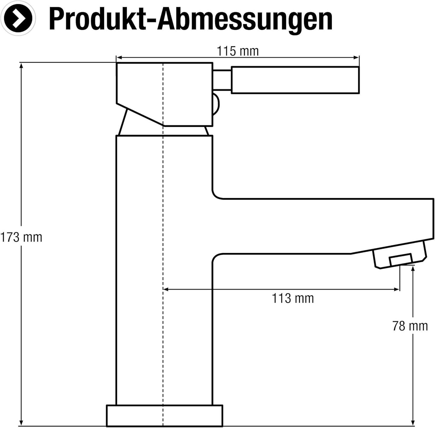 Waschtisch-Einhebelarmatur Lucera, Waschtischarmatur