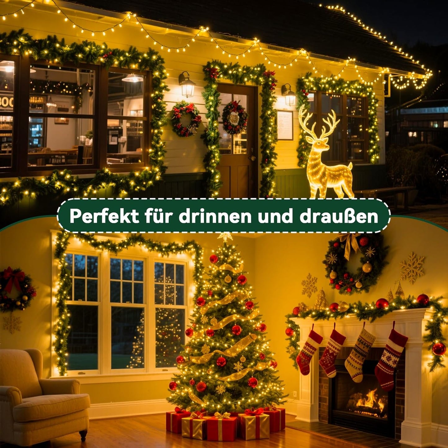 LED-Lichterkette mit Timer (300 LEDs), 300 LED