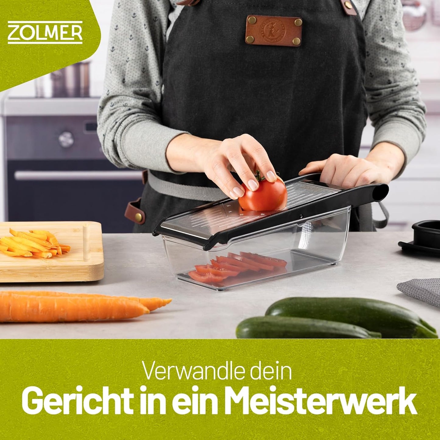 Gemüsehobel inkl. Fingerschutz und Auffangschale, Gemüsehobel