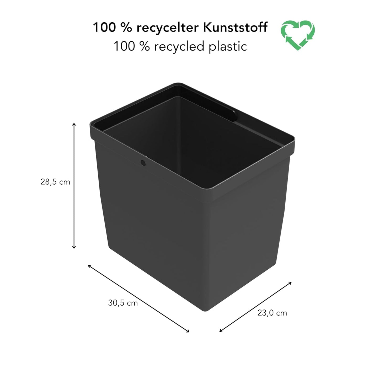 531 ECO Innenmülleimer für Mülltrennsysteme, Grau 16L