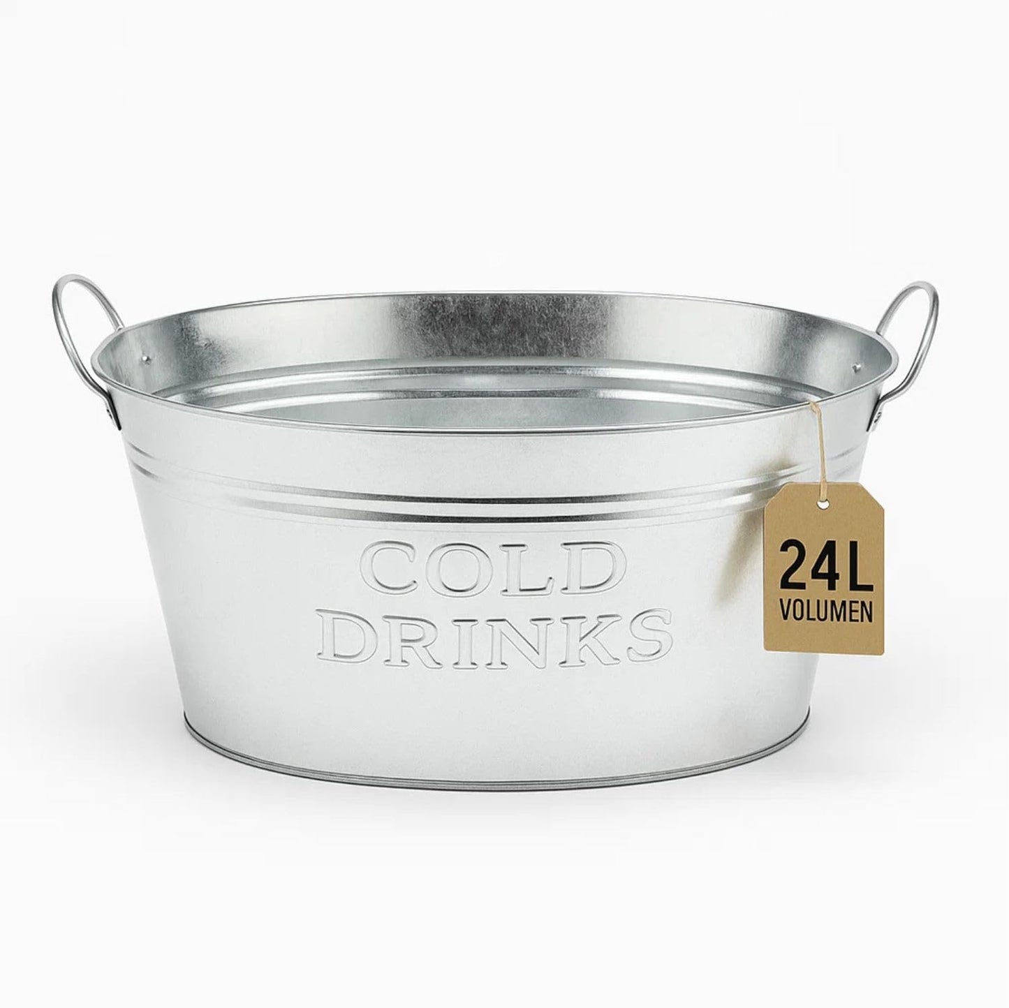 Zinkwanne XXL Getränkekühler 24 Liter