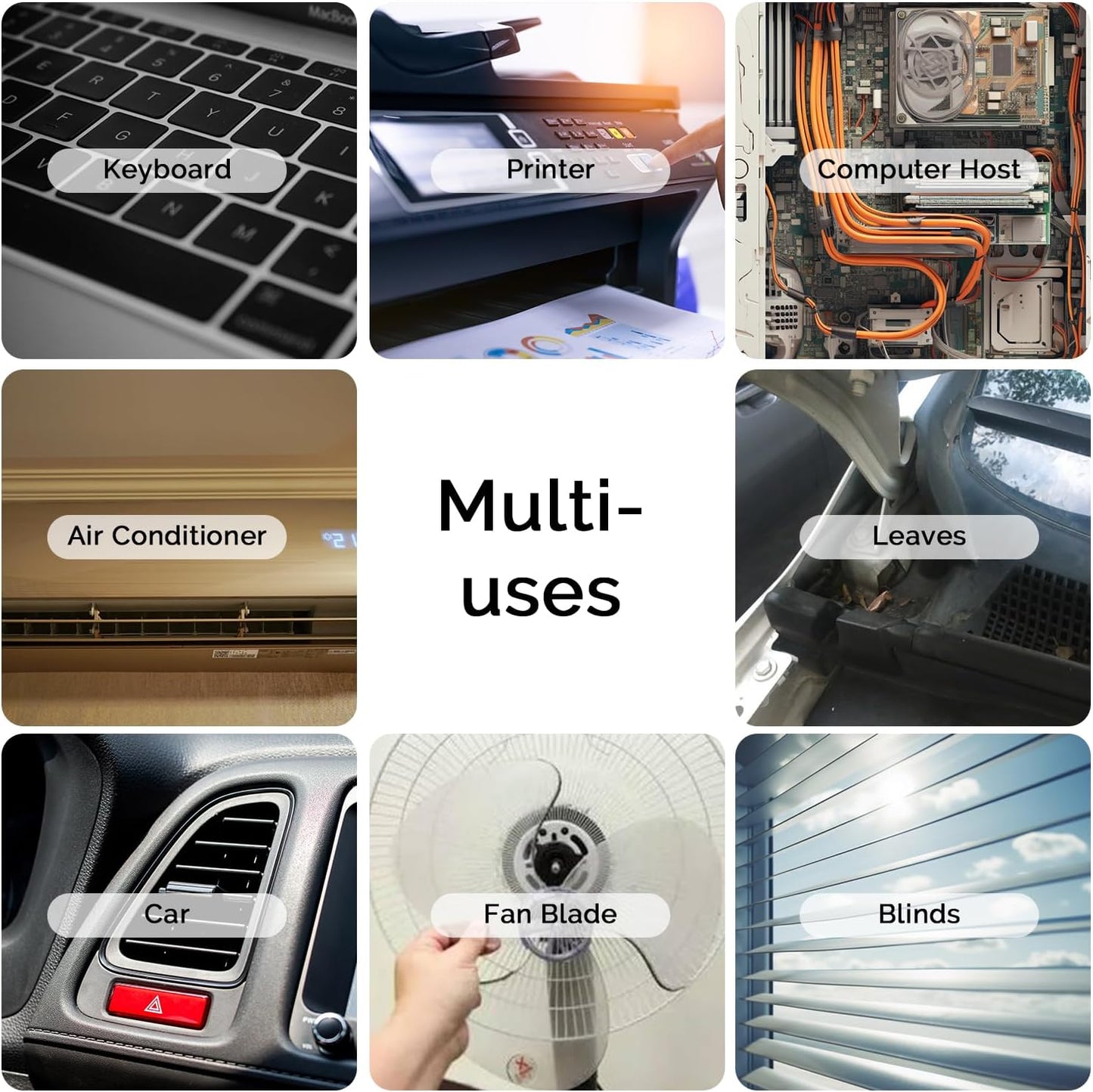 Elektrischer Luftstaubgebläse A-2S für PC & Auto, Weiss A-2S