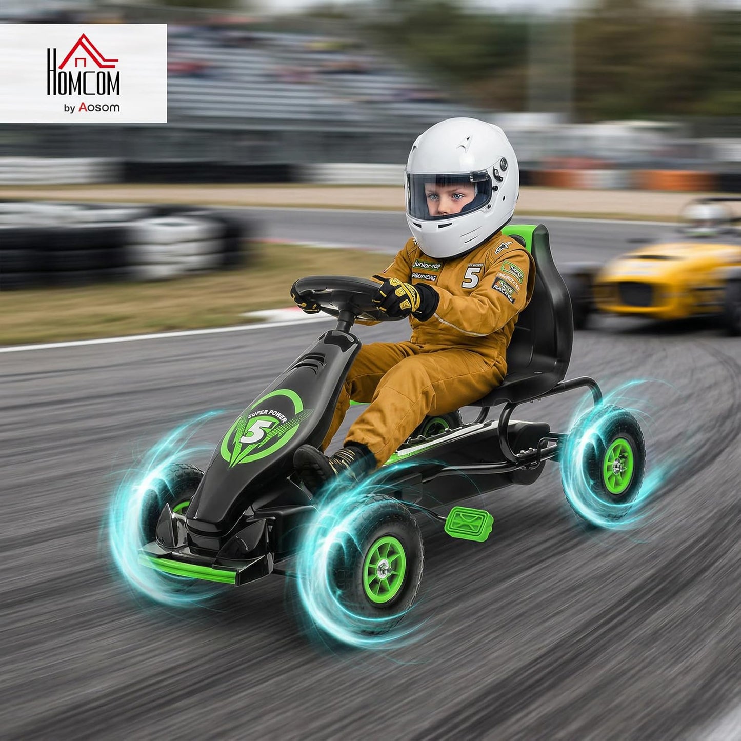 Kinder-Gokart, Grün+schwarz