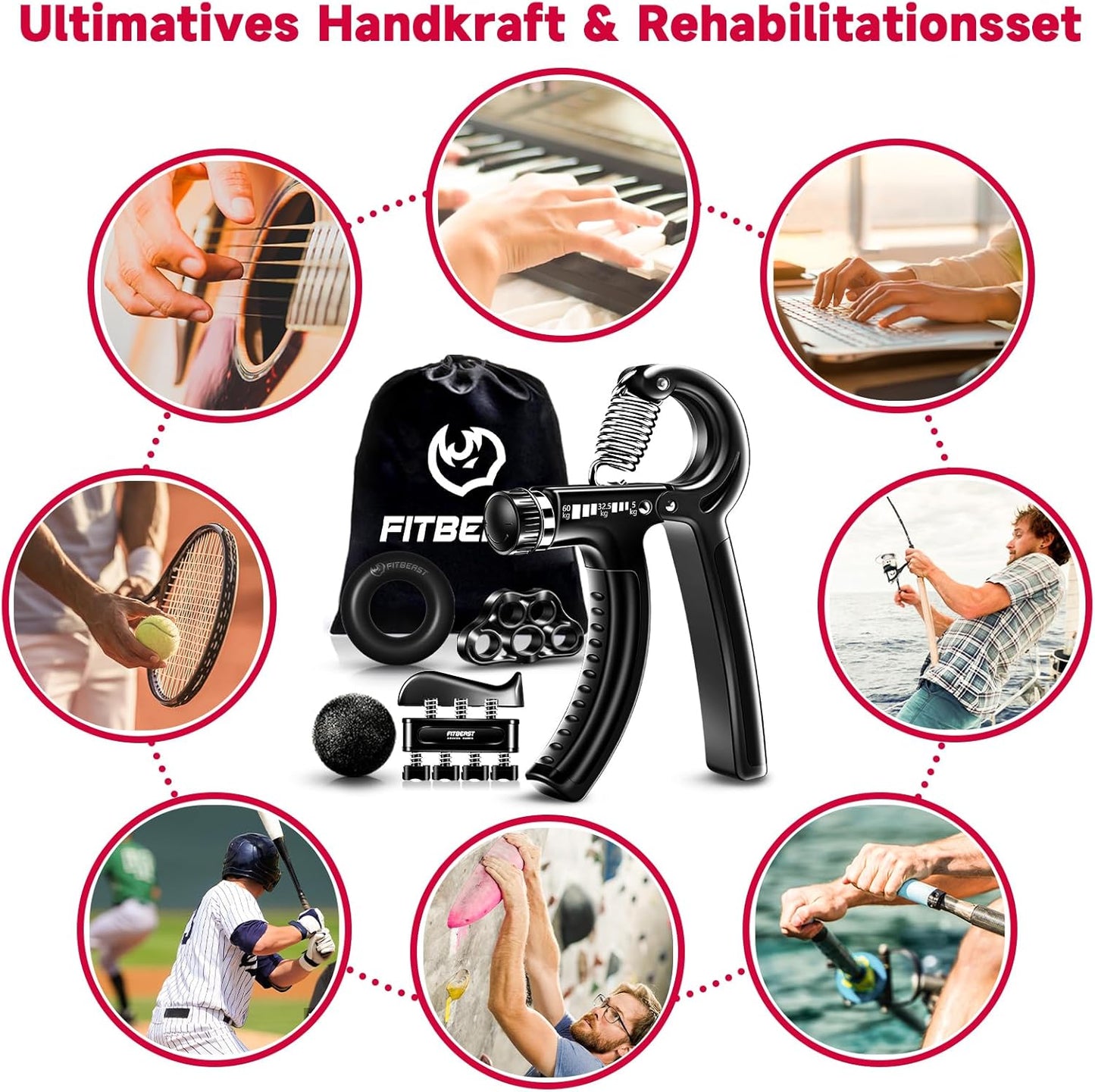Handtrainer-Set, Schwarz