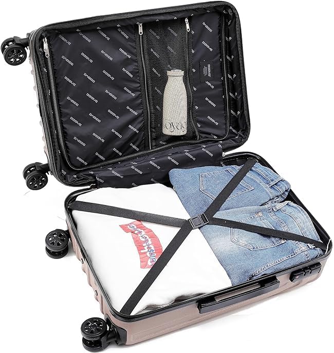 Kofferset Rollkoffer Hartschale mit TSA-Schloss, 55 cm Businessgrey
