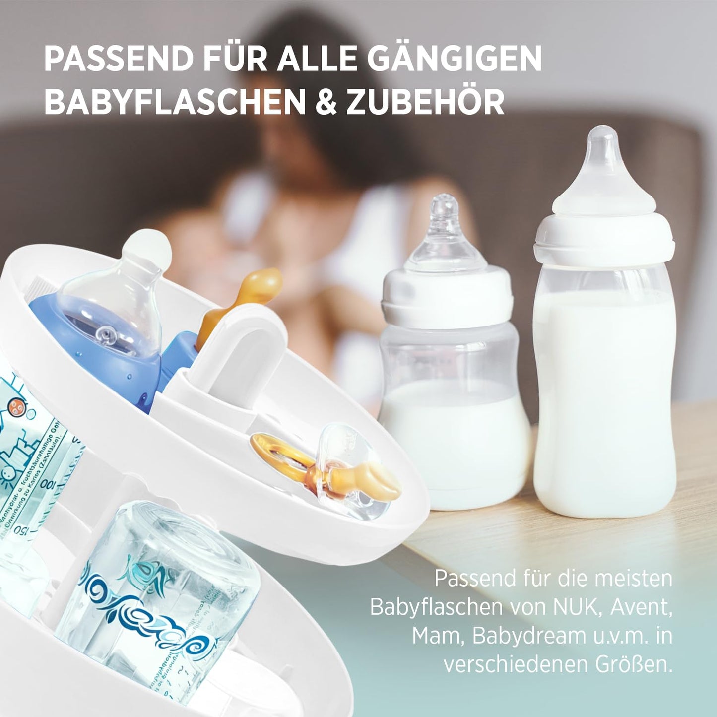 BS 29 Dampfsterilisator für Babyflaschen, Weiß