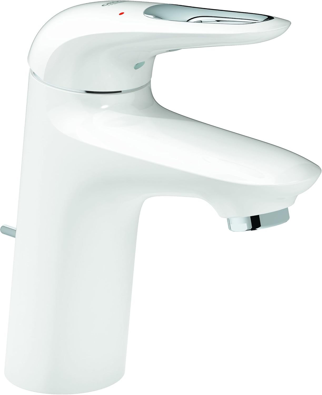 Eurostyle Einhand-Waschtischarmatur, S ; offener Metall-Hebelgriff (moon white) ; Weiá