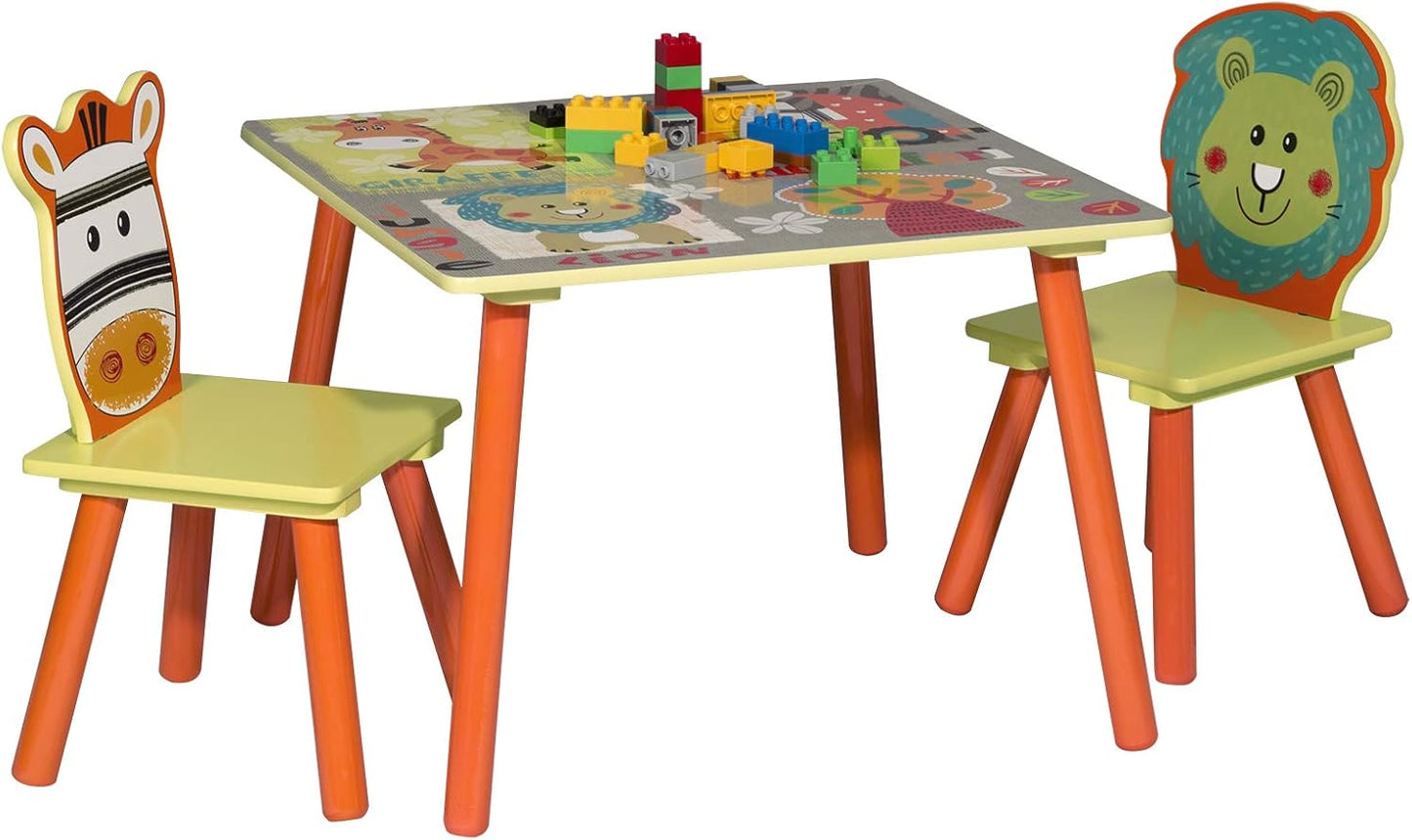 Kindersitzgruppe mit 2 Stühlen, abgerundete Ecken