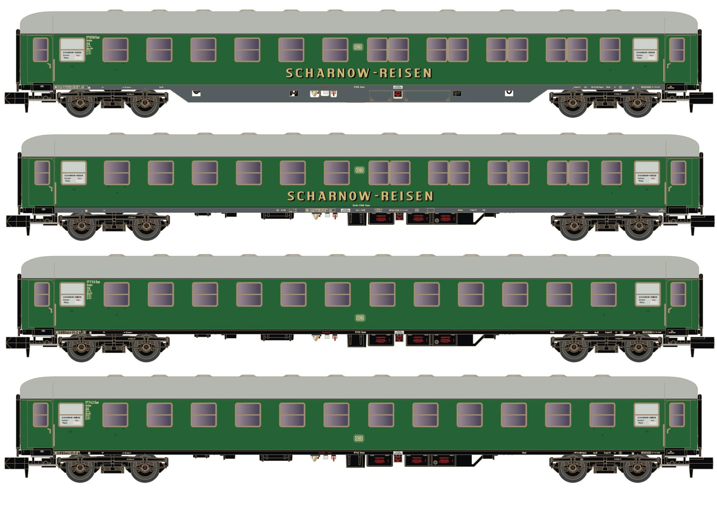 Scharnow Set 1 DB Ep.IIIb Modellzüge, 4-teilig - Spur N