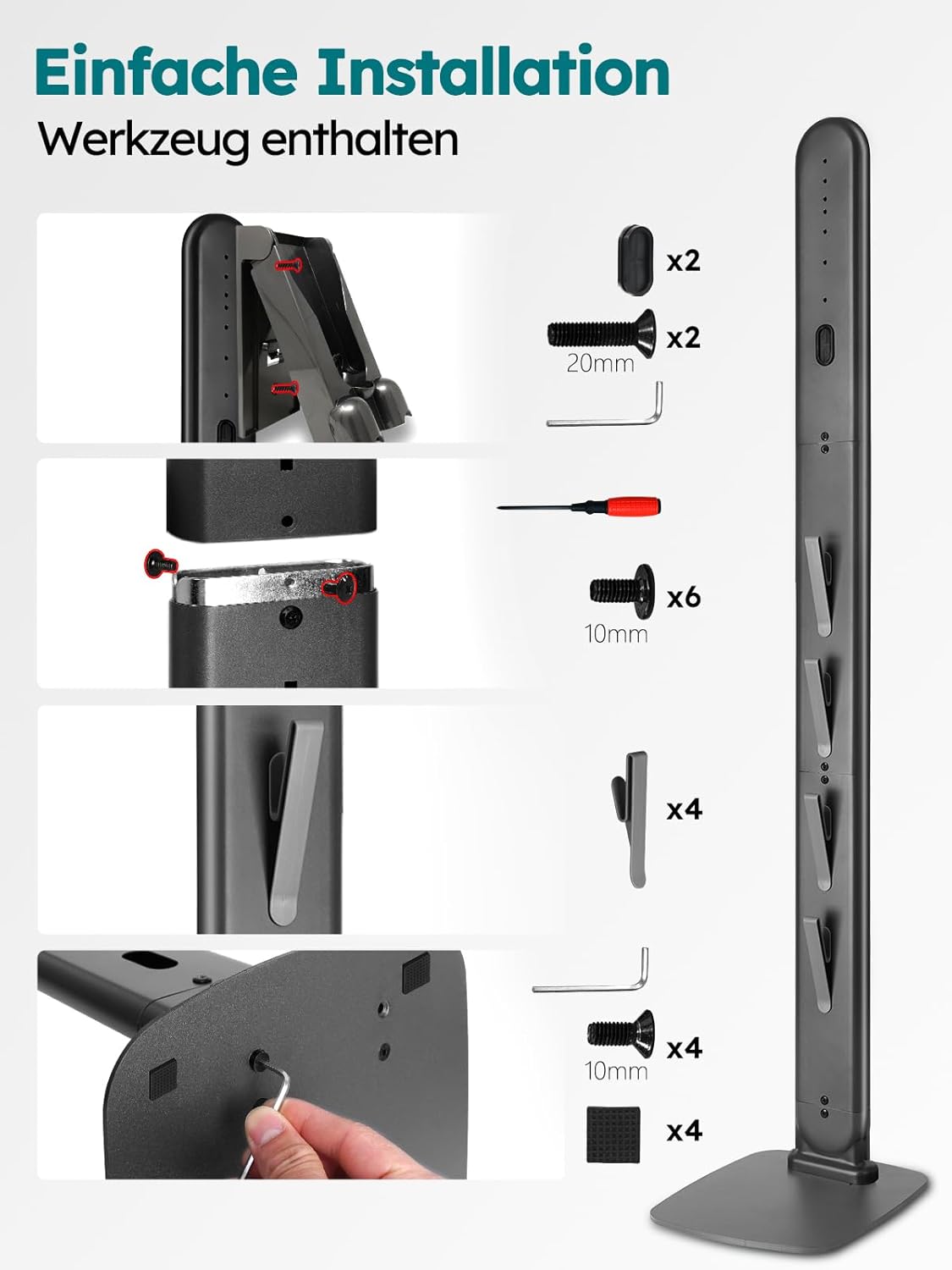 Ständer für Dyson Staubsauger V6-V15 Modelle, Dunkelgrau-2