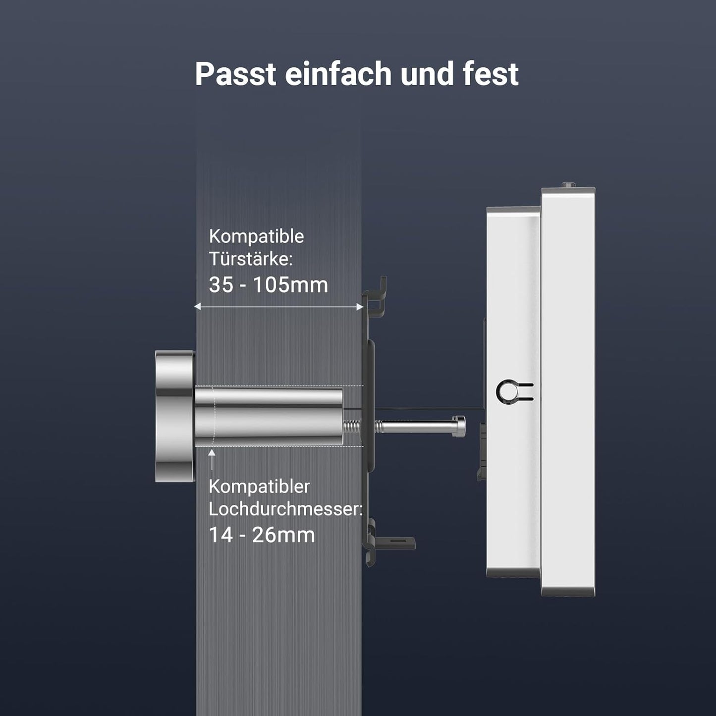 WLAN Türspion mit 4,3-Zoll-Farbbildschirm, Cp2 in Silber