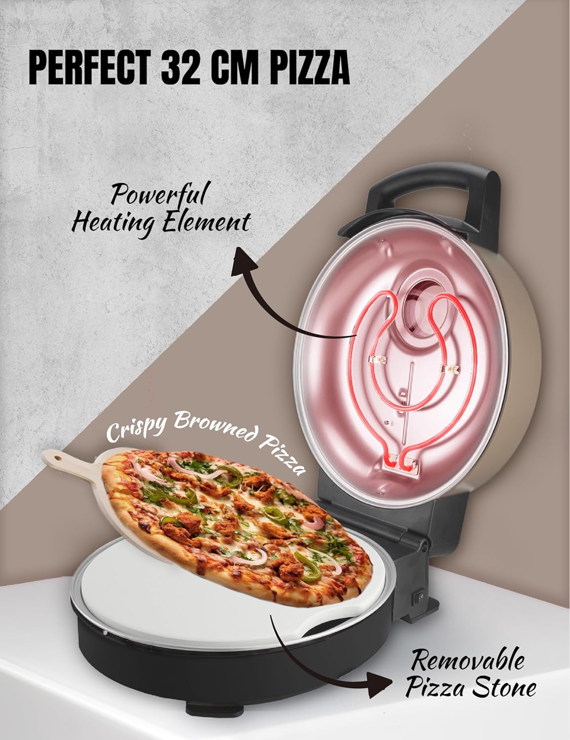 Pizza Maker, Satin, Hellbeige