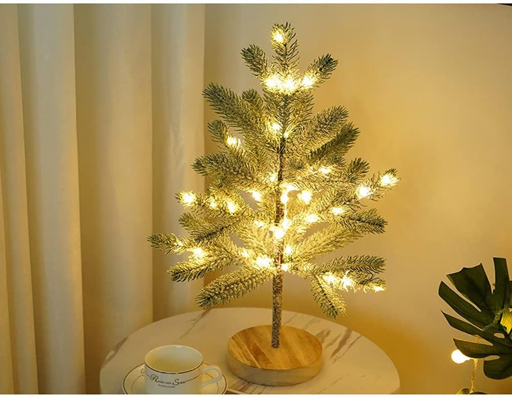 Deko Weihnachtsbaum mit LED-Lichter, Weihnachtsbaum 13 cm