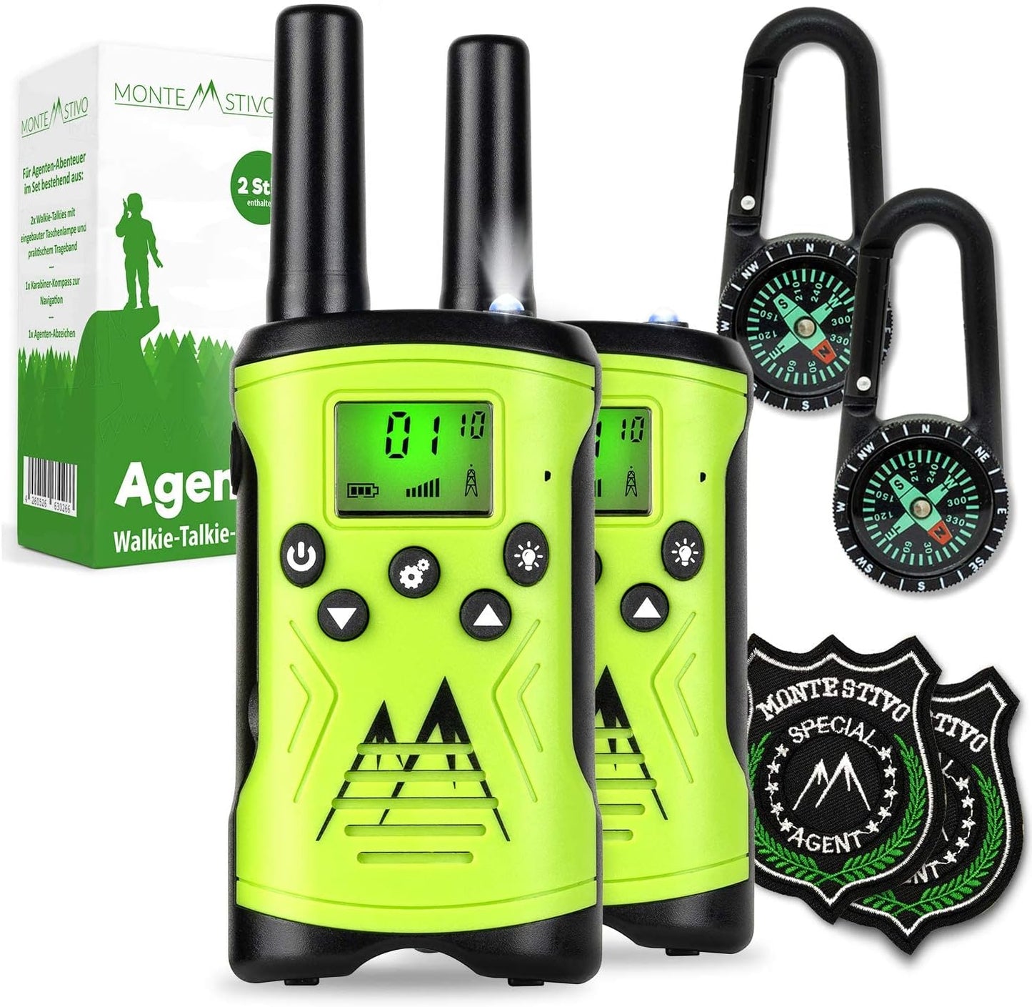 Walkie Talkie Set für Kinder, Grün