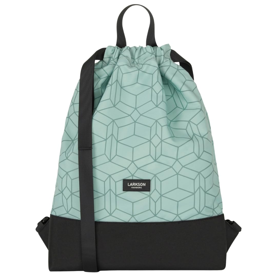 Turnbeutel No 7 mit Aussentasche, Mint Muster