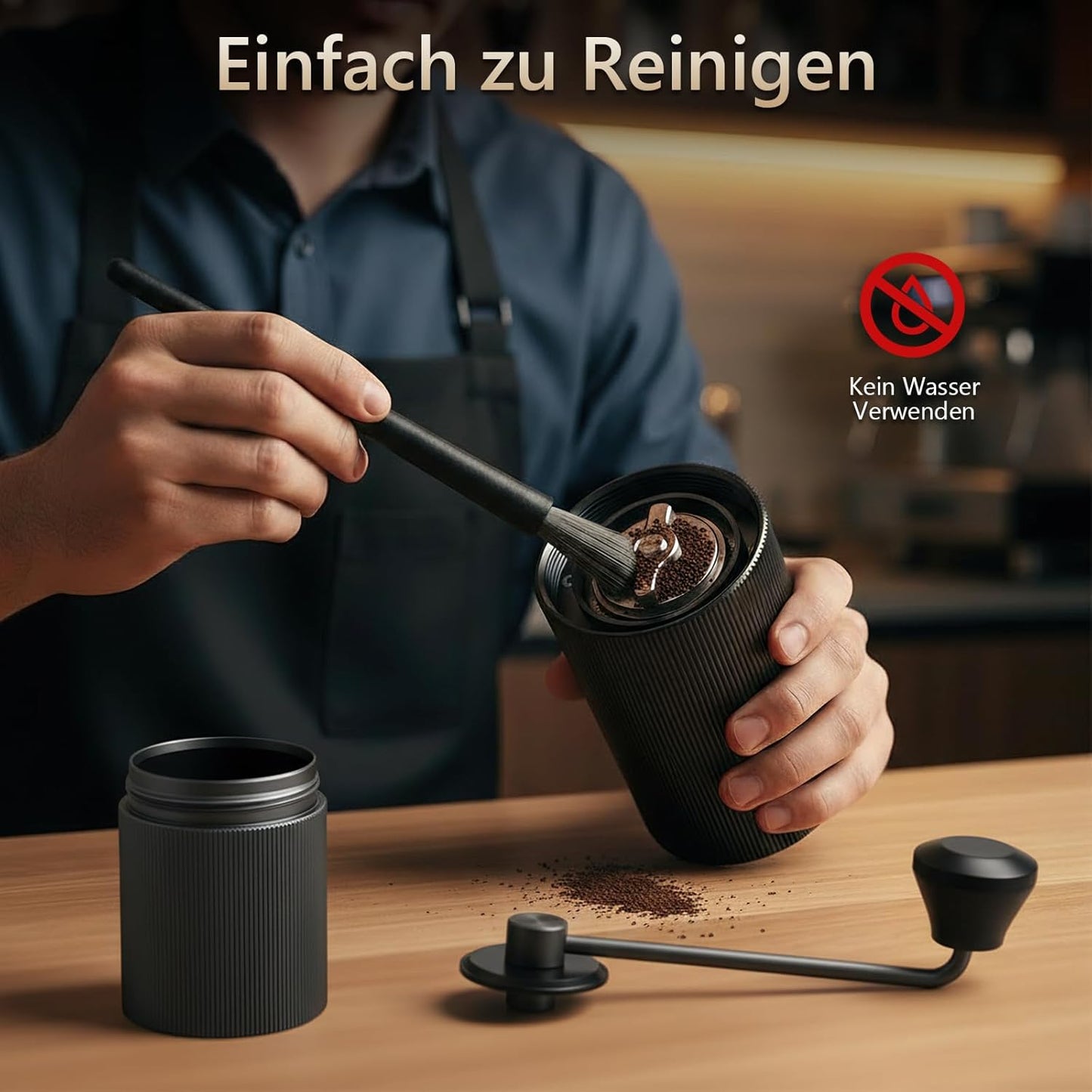 Manuelle Kaffeemühle mit 30 Mahlstufen