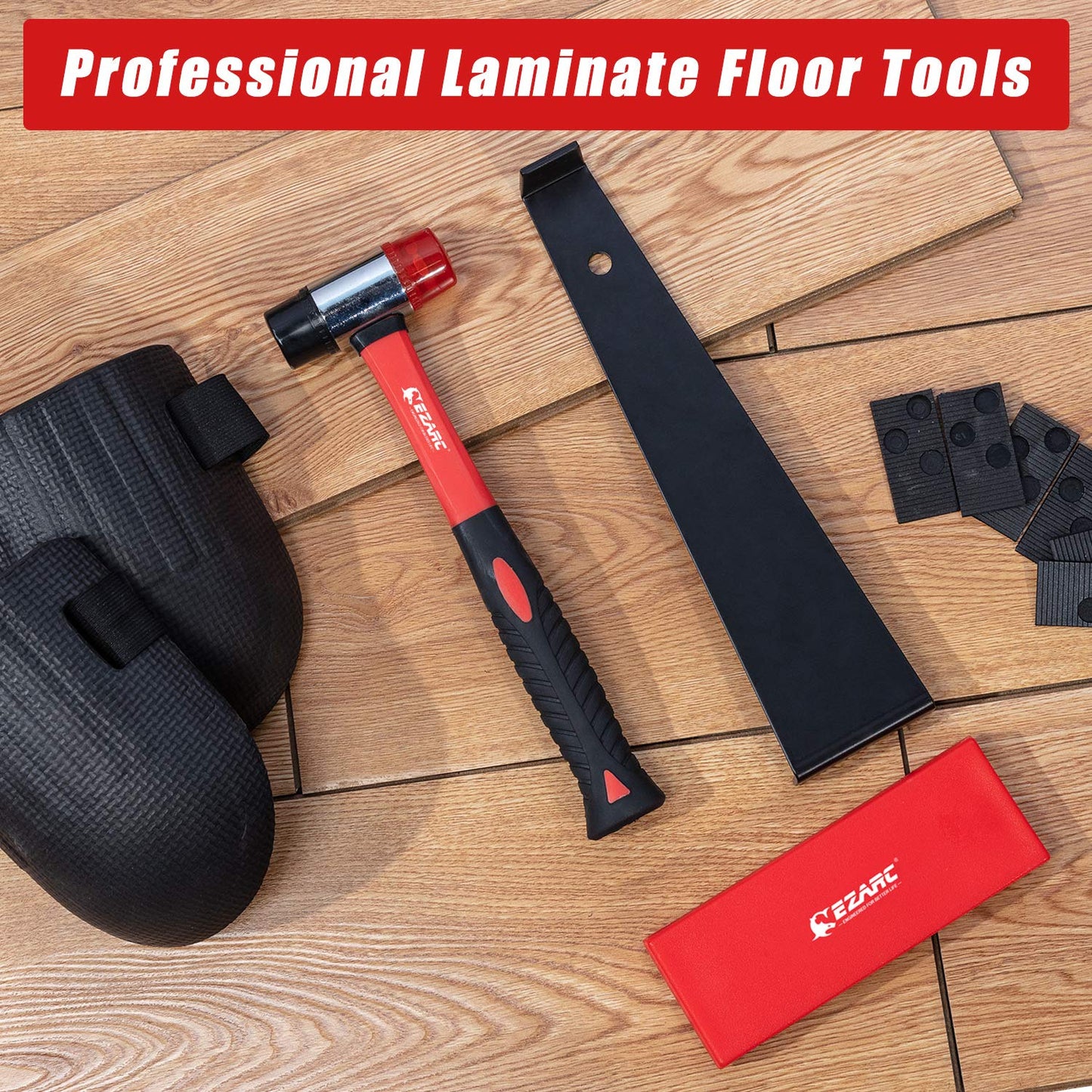 Laminat-Verlegeset mit Hammer & Zugeisen, 64