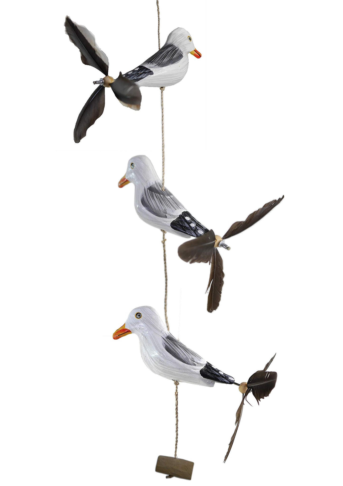 Windspiel Möwe-Rudil mit Feder Propeller, Albatross