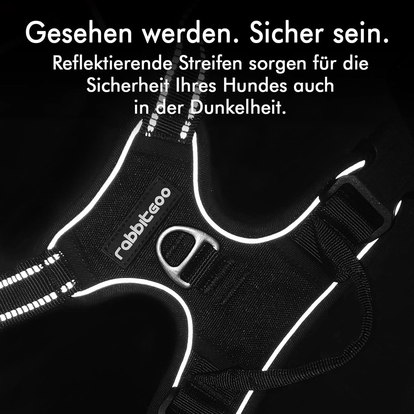 Hundegeschirr, XL (1er Pack), Schwarz