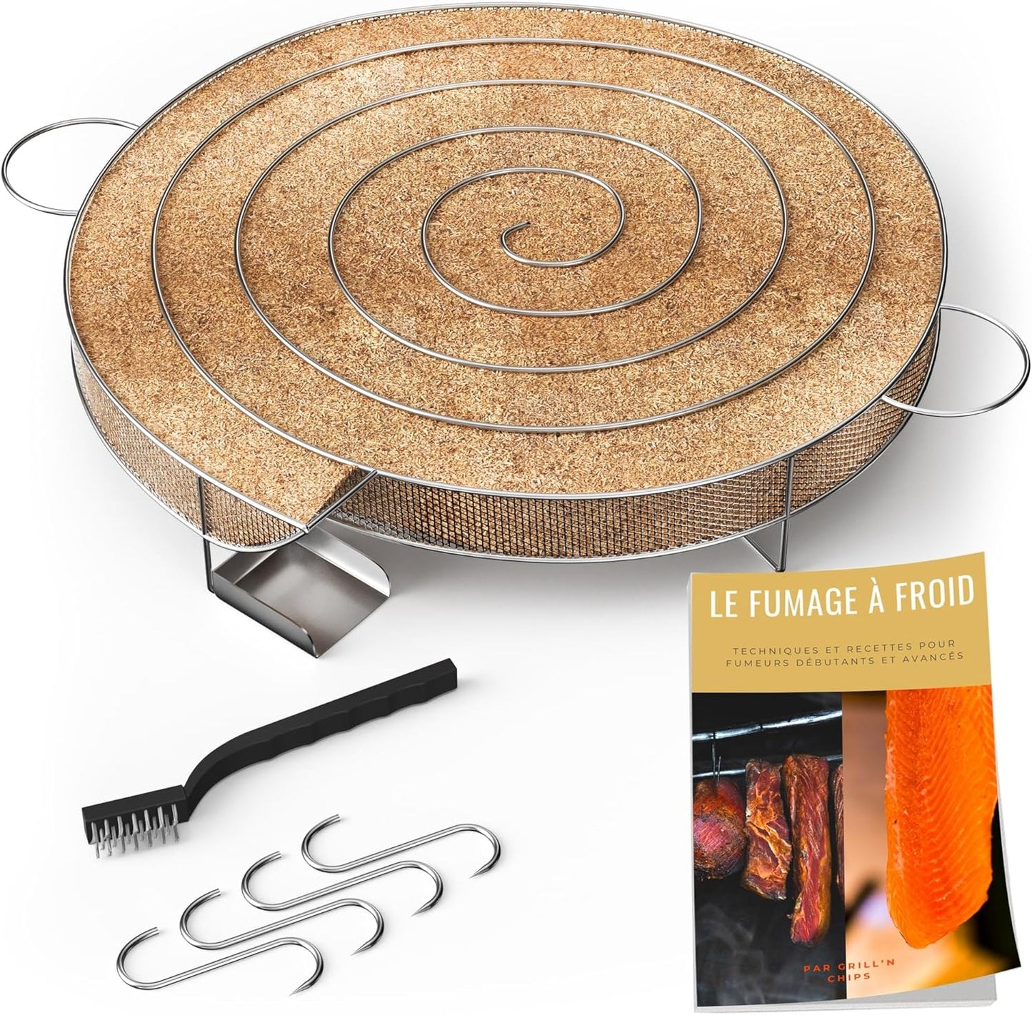 Kaltrauchgenerator Grand Générateur Rond Räucherschnecke-Set (30 cm)
