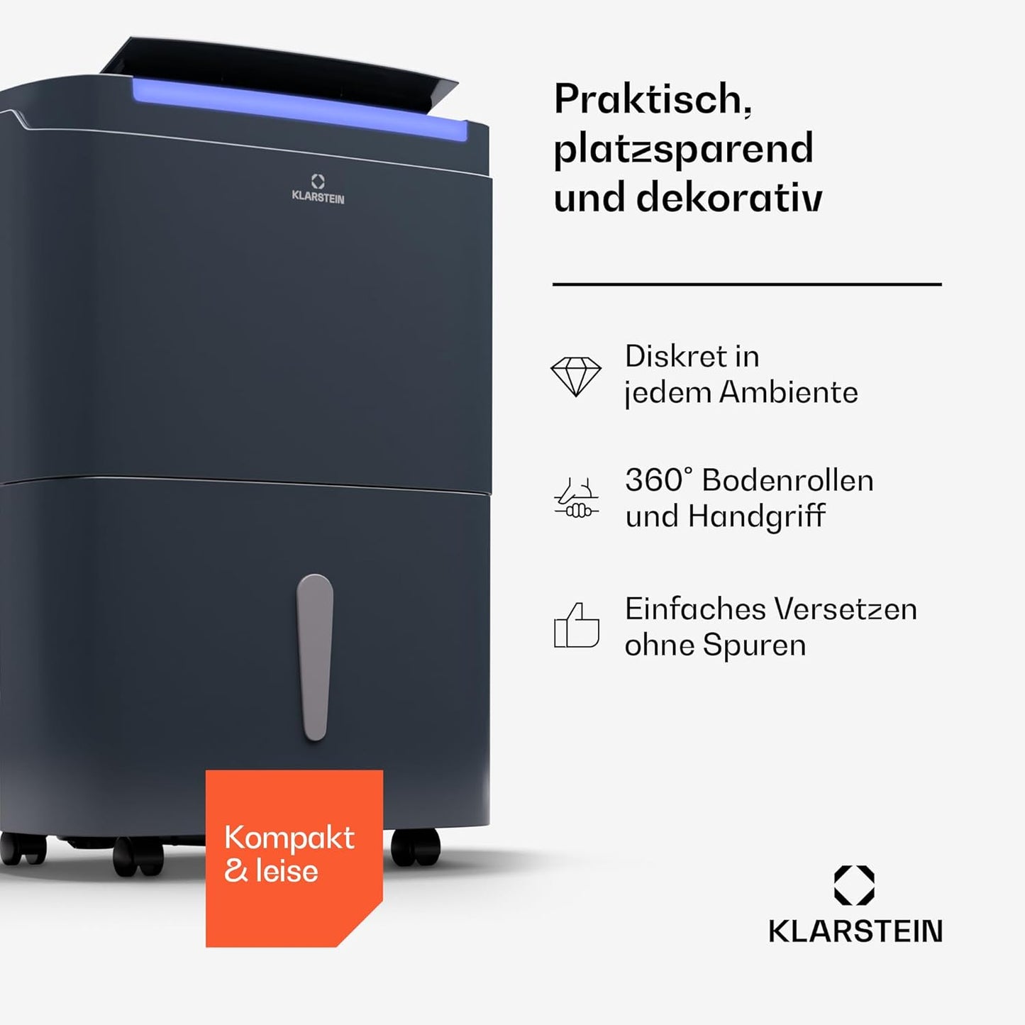 Luftentfeuchter, 50 L Anthrazit