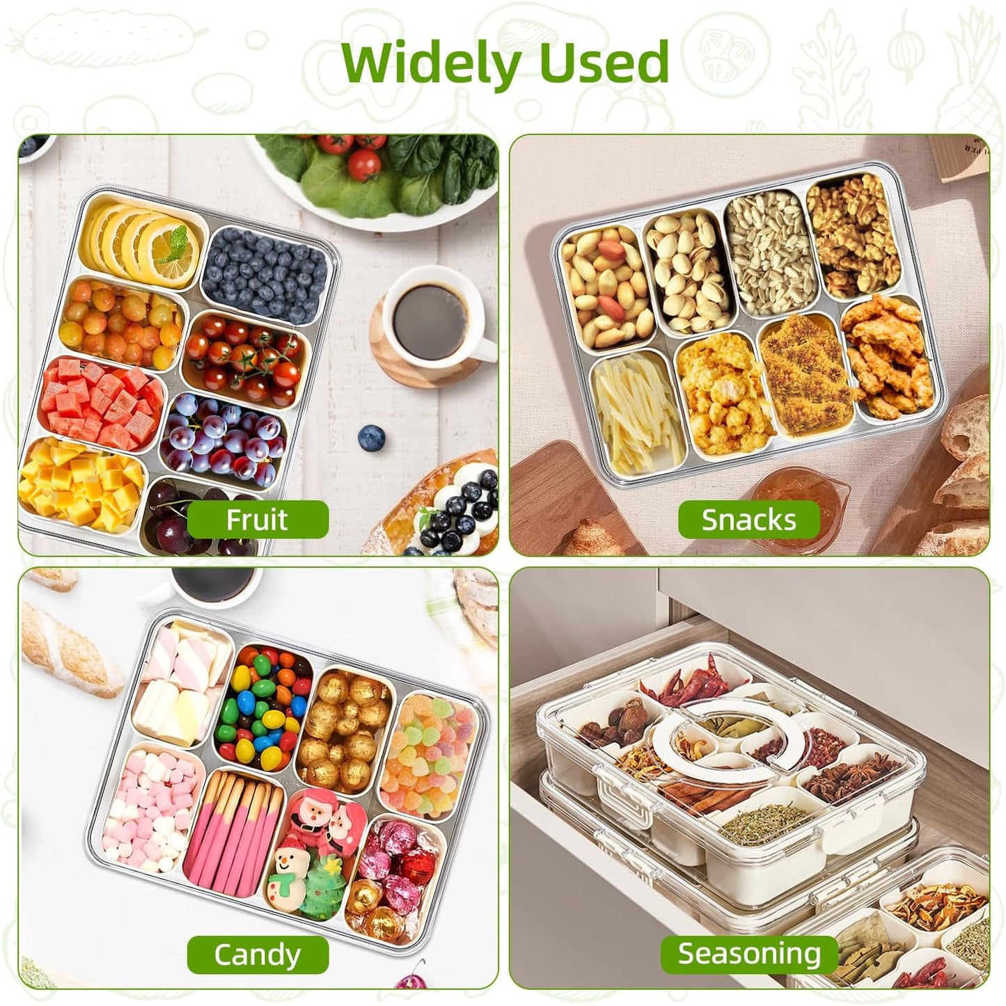 Snackbox mit 8 Fächern