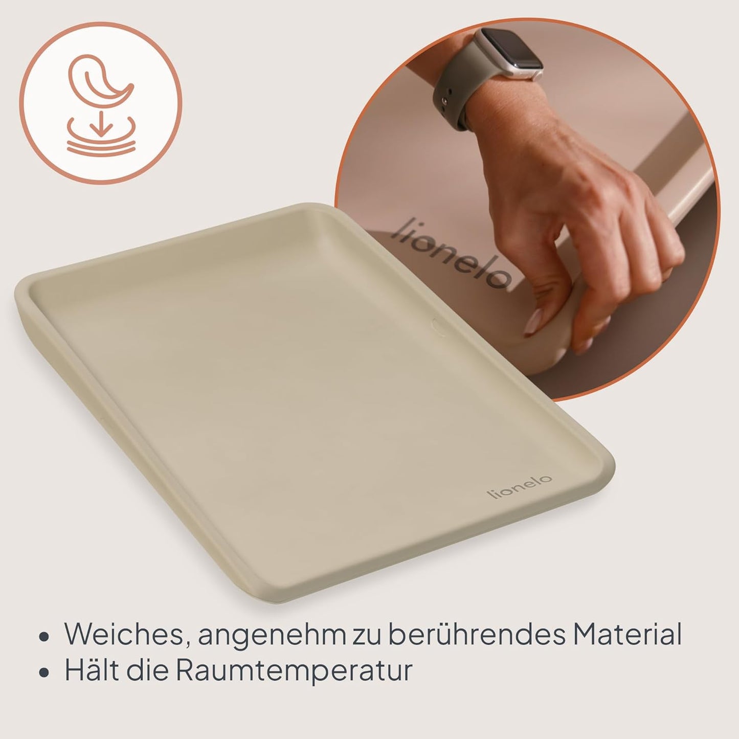 Wasserdichte Wickelauflage, Beige