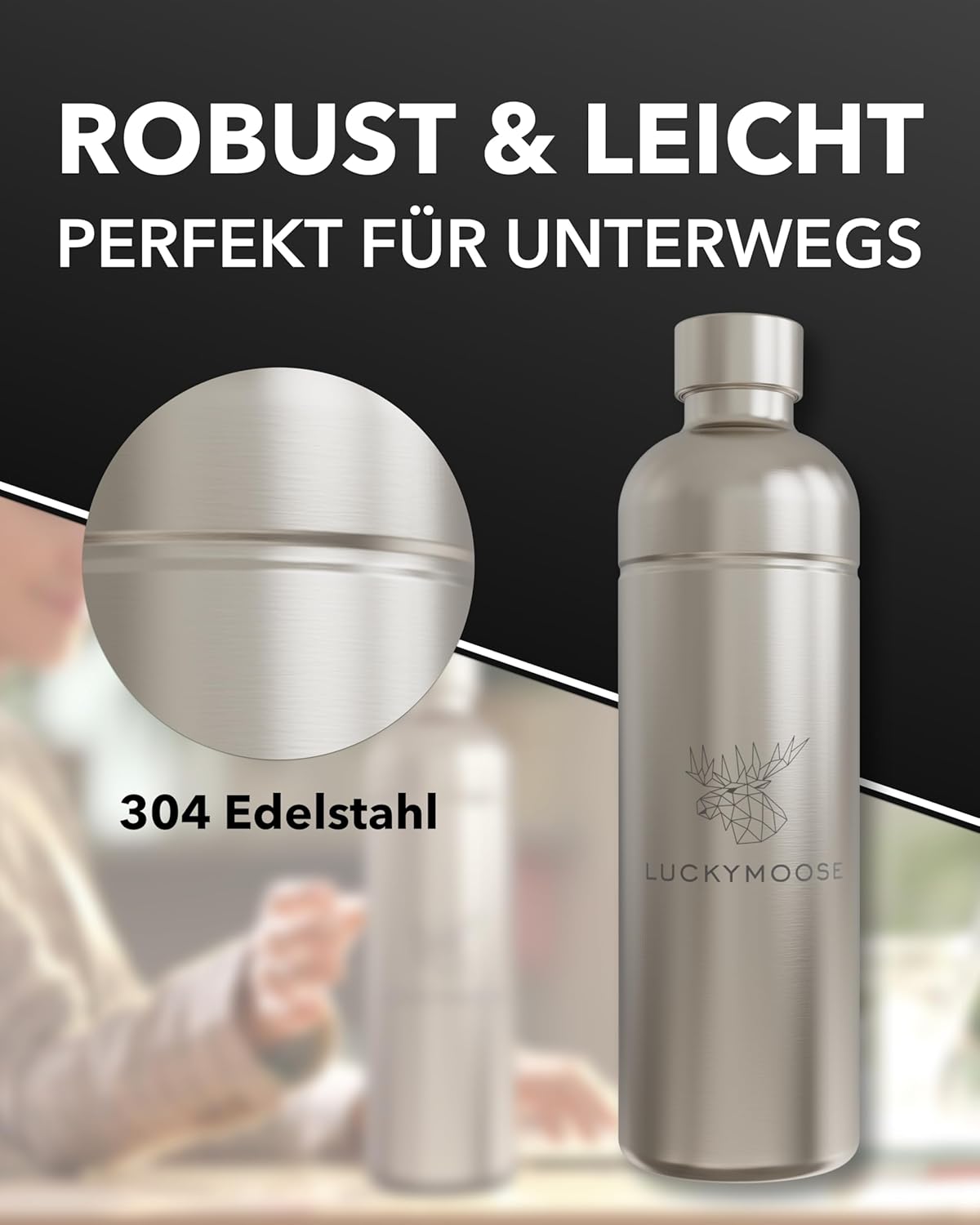 Infinity Flasche, Edelstahl