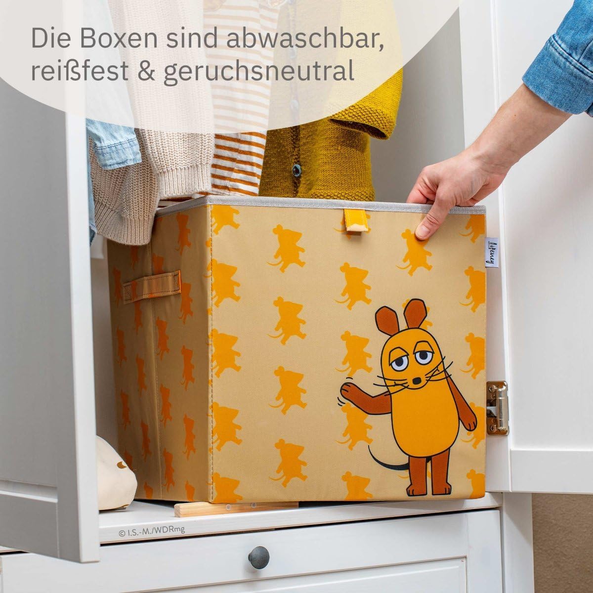 2-teiliges Aufbewahrungsboxen-Set mit Maus & Elefant, Groß 2er Bundle
