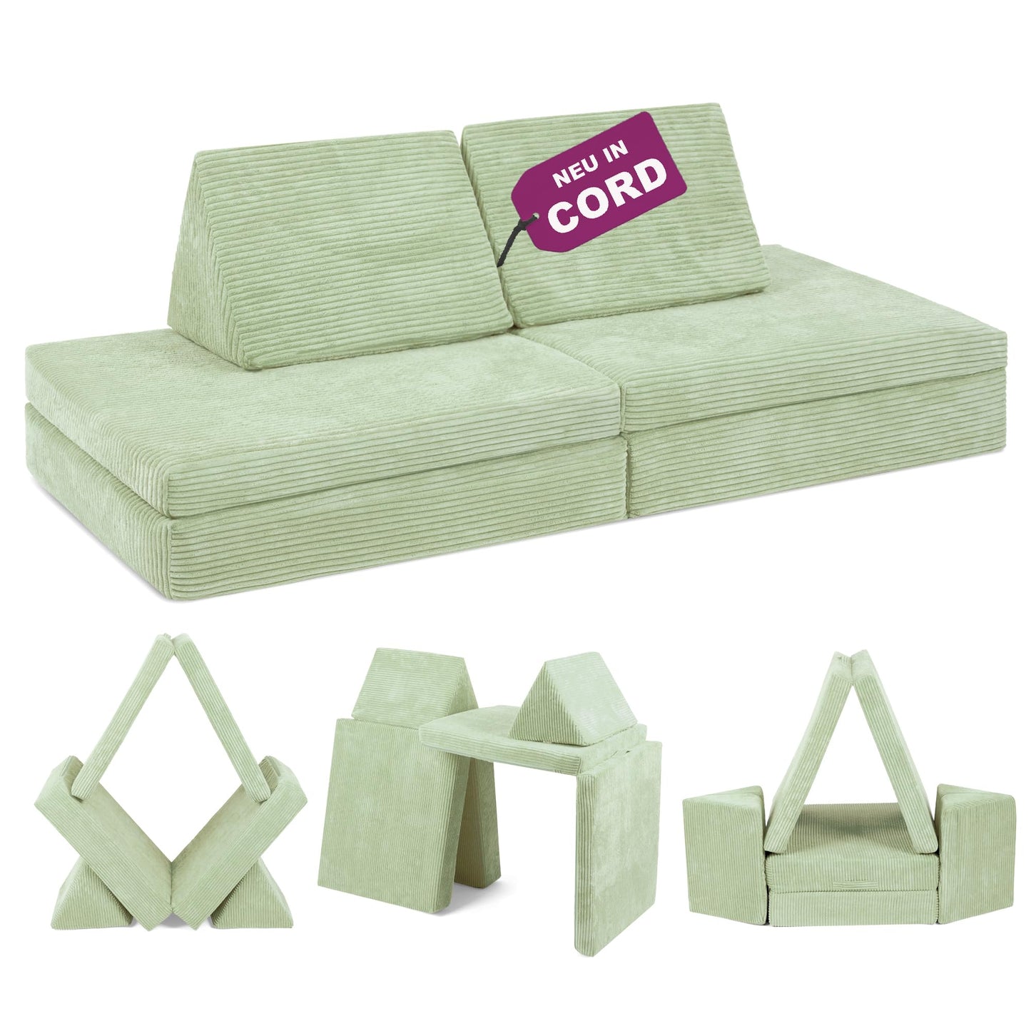Spielsofa für Kinder, Avocado Grün