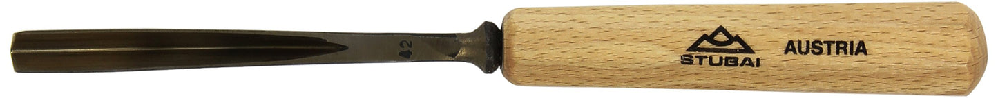Stechbeitel Form 42, 8 mm, geschliffen, 8mm