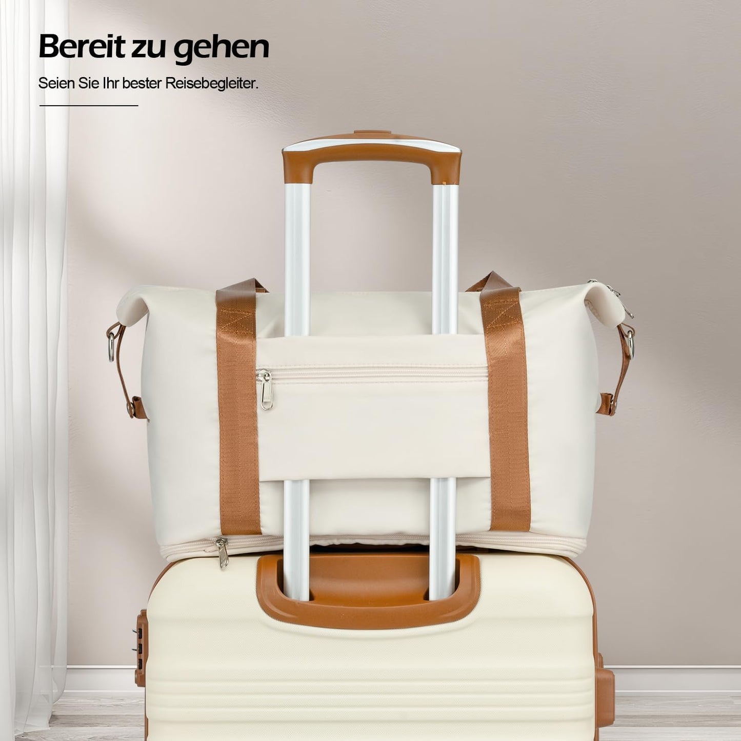 6-teiliges Koffer-Set, Koffer-Set 6tlg Schwarz/Braun