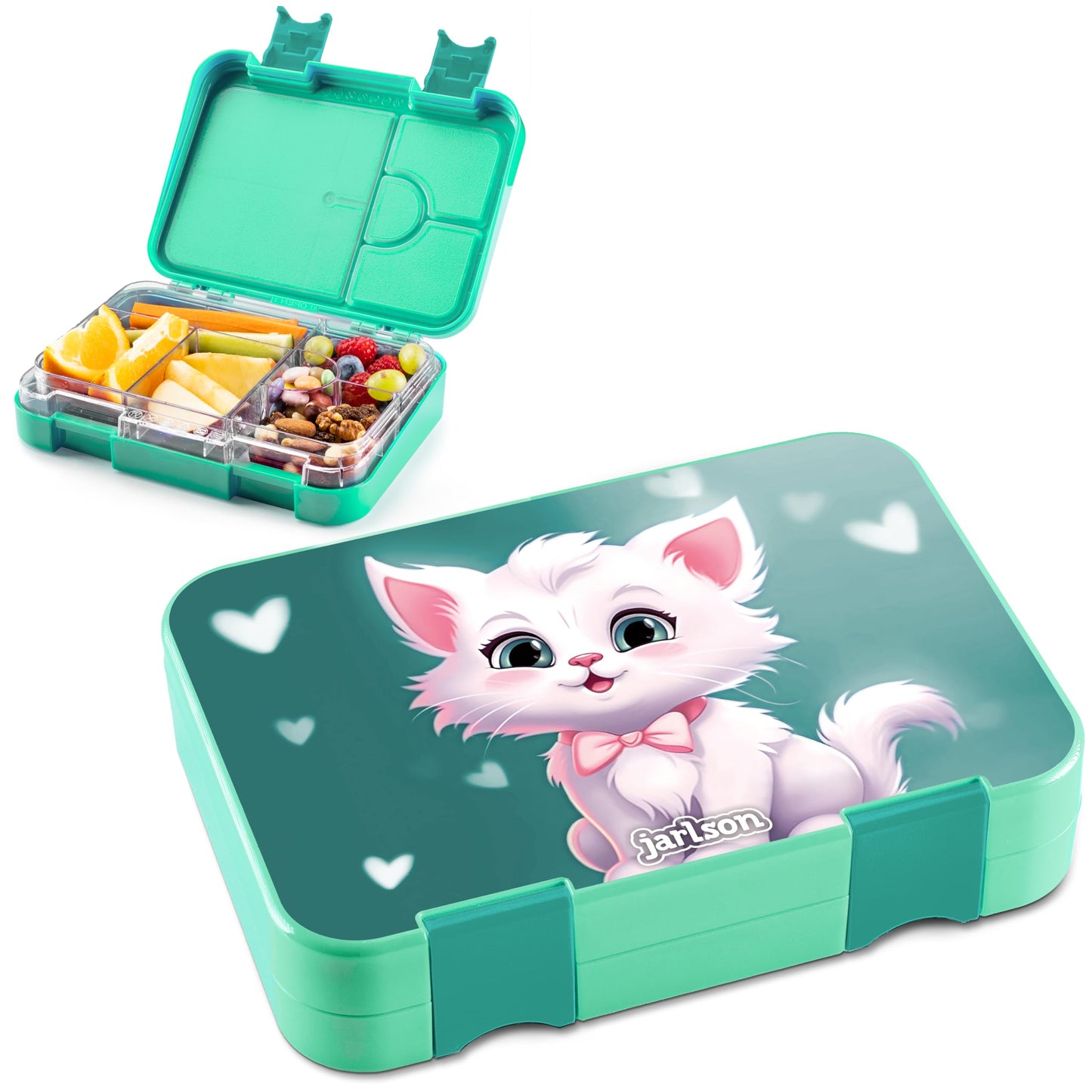 Auslaufsichere Bento Lunchbox mit Trennfächern Toni, Katze 3.0