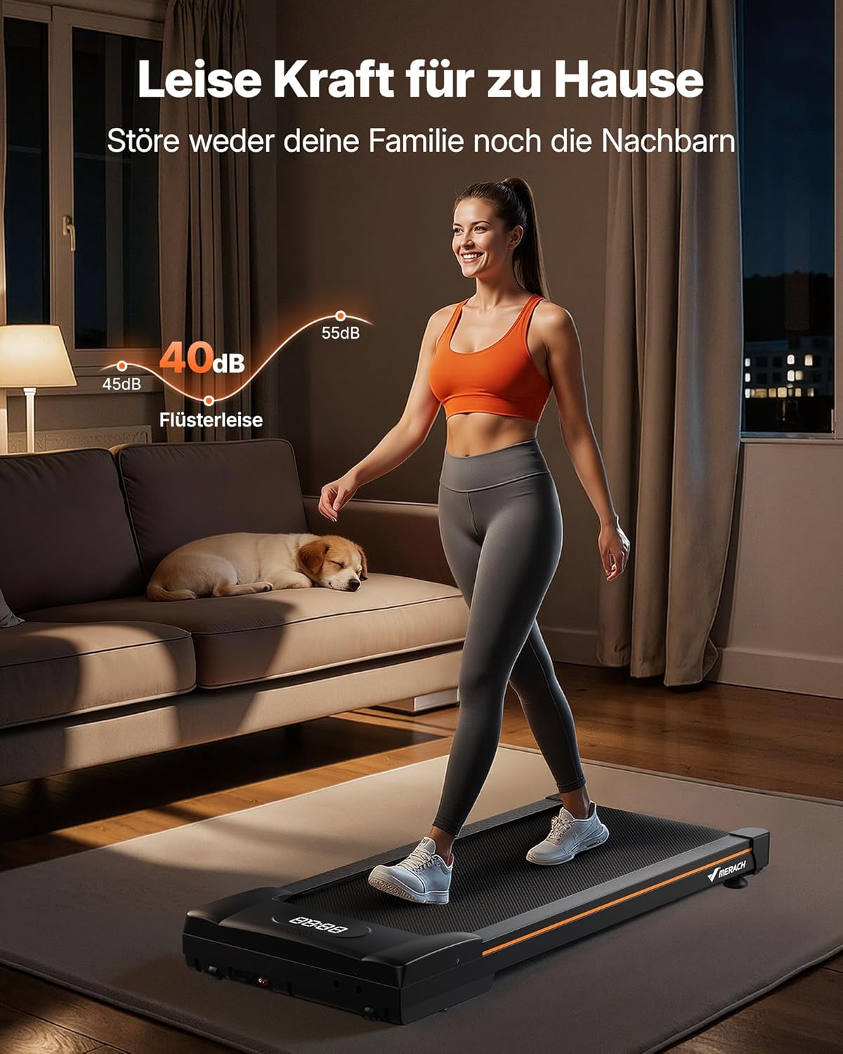Walking Pad mit automatischer Steigung, 10% Automatischer-Lautsprecher