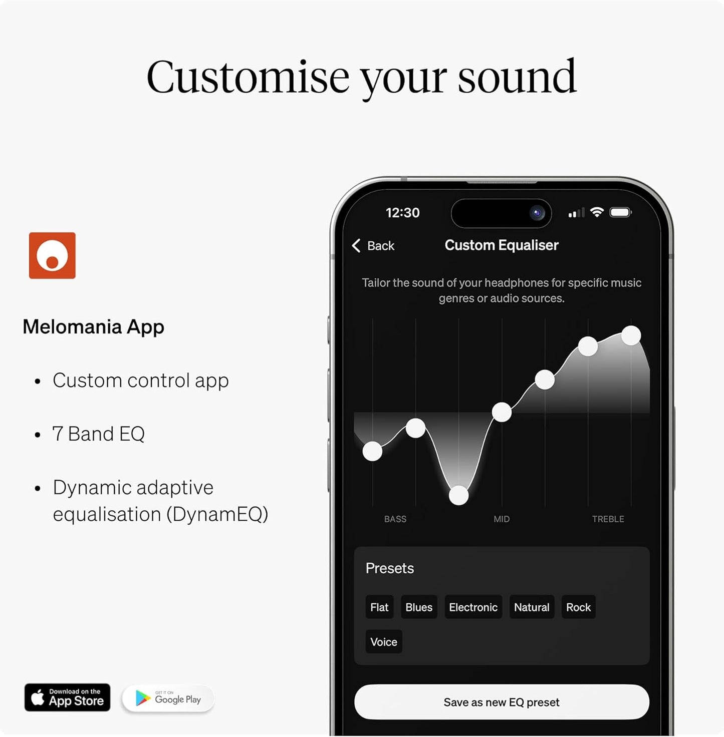 Melomania P100 SE mit ANC und Hi-Fi Sound, Schwarz P100 SE