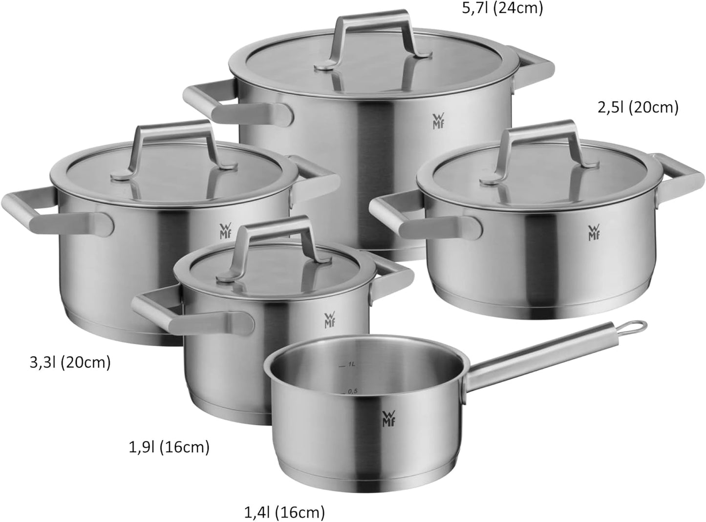 Comfort Line Induktions-Topfset, 5-teilig, Comfort Line – Topfset, 5-teilig