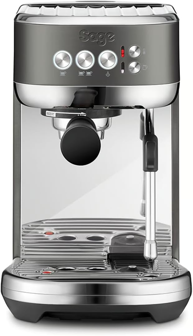 Bambino Plus Kaffeemaschine mit Milchaufschäumer, Schwarzer Edelstahl