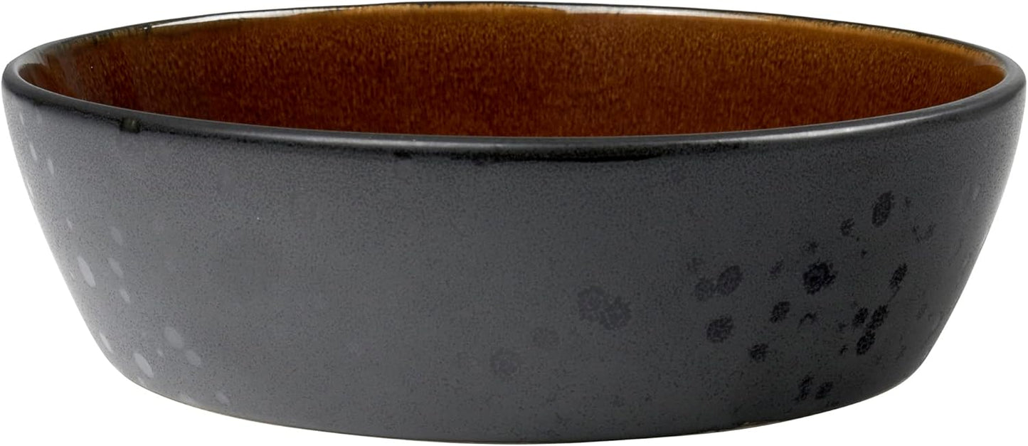 Steingut-Suppenschale, 850 ml, 850 ml - dia. 18 cm Schwarz/Amber
