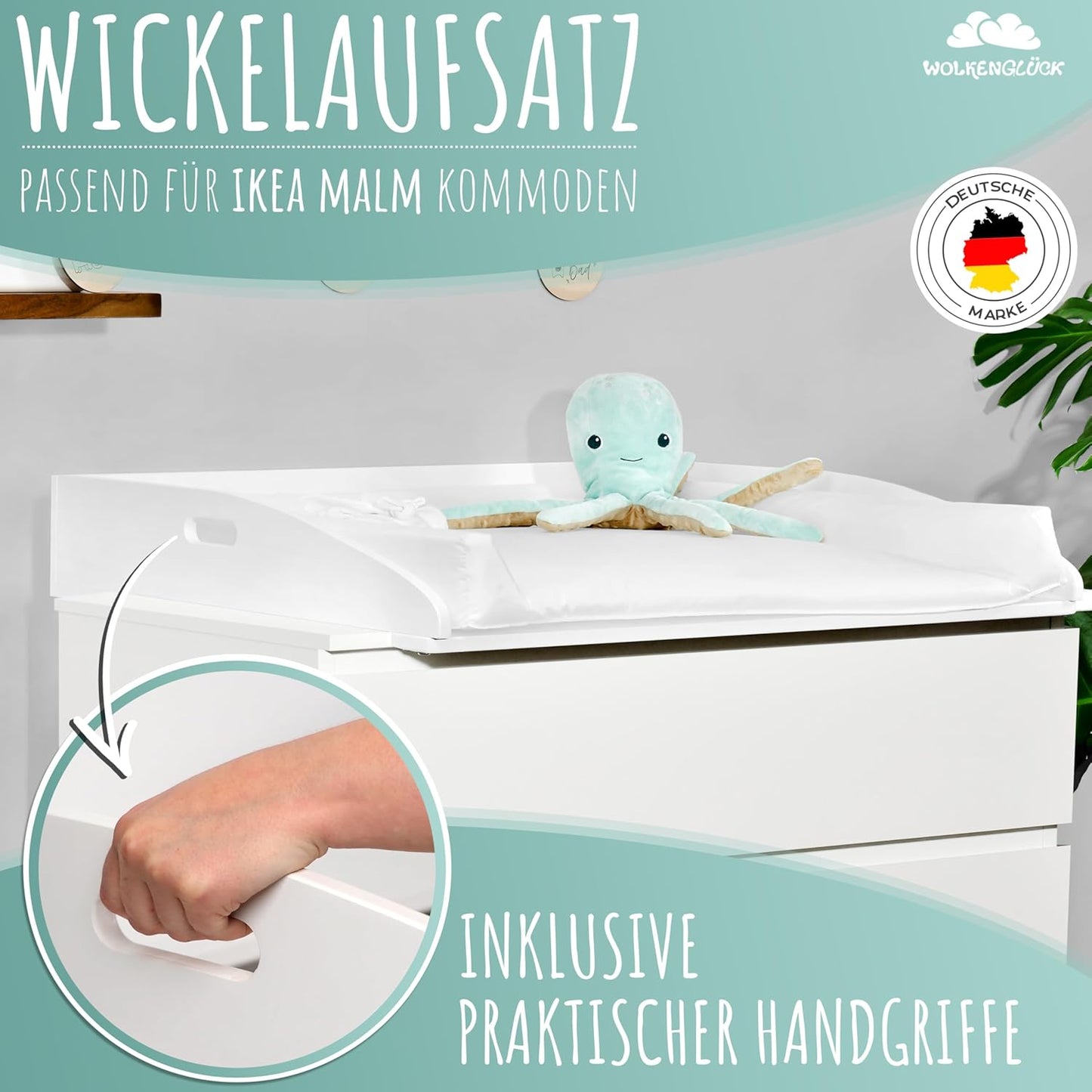Wickelaufsatz für IKEA Malm Kommode (73x70x13cm), Malm