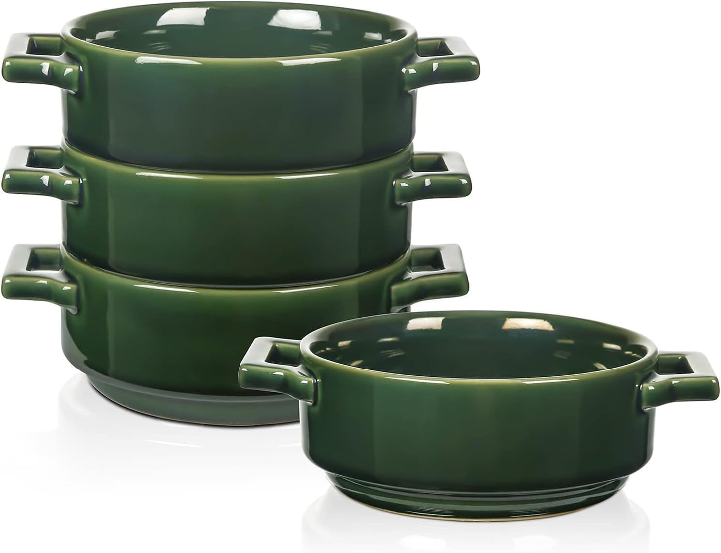 4er Set Suppenschalen mit Griffen